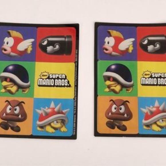 Vintage Super Mario Bros. Notepad and Two Sets of Stickers - Picture 2 of 7